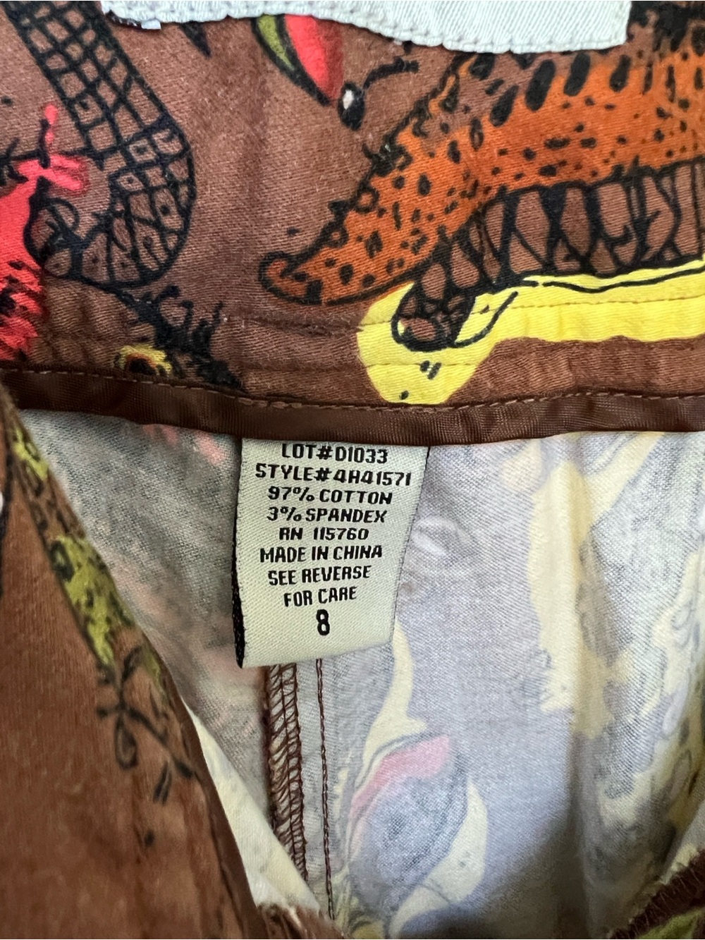 Bamboo Traders women’s paisley Print capri pants - Picture 5 of 5